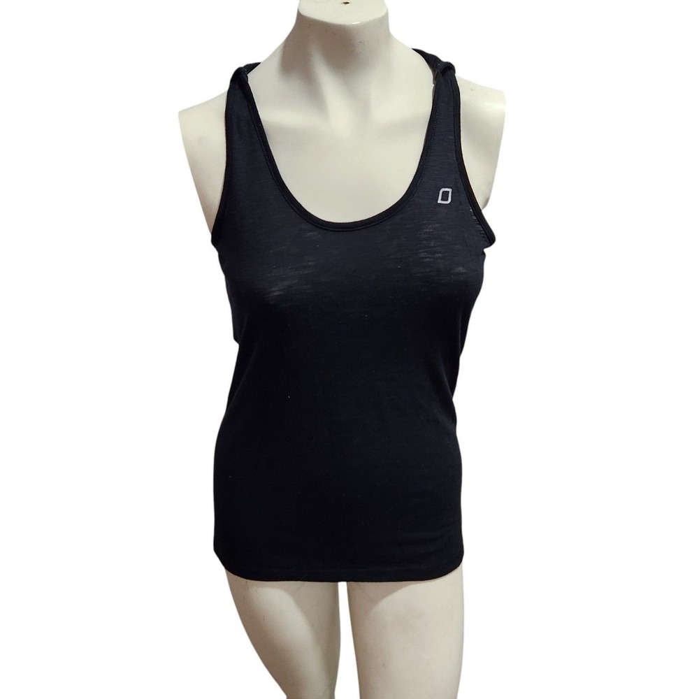 Lorna Jane Active Open Back Hooded Workout Tank Top Womens SZ M Athleisure Sport